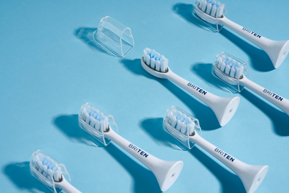 BRITEN toothbrush replacement brush head close-up