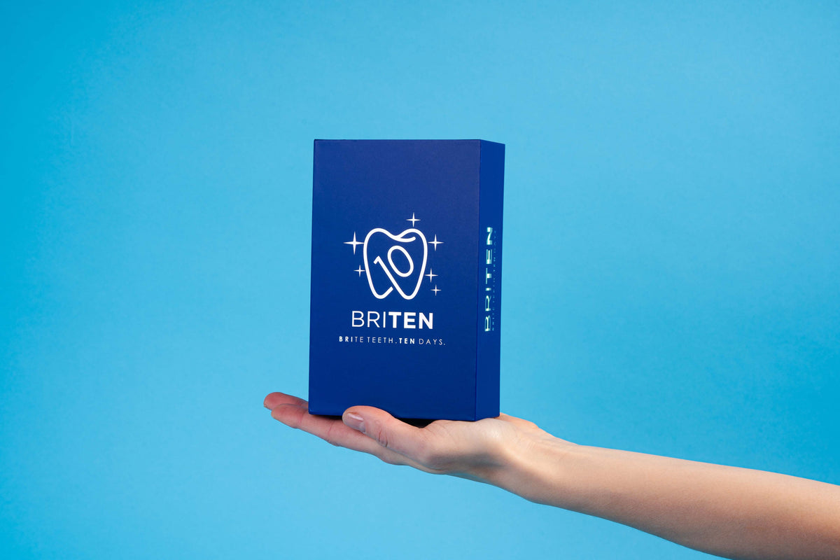 BRITEN LED teeth whitening kit box on display